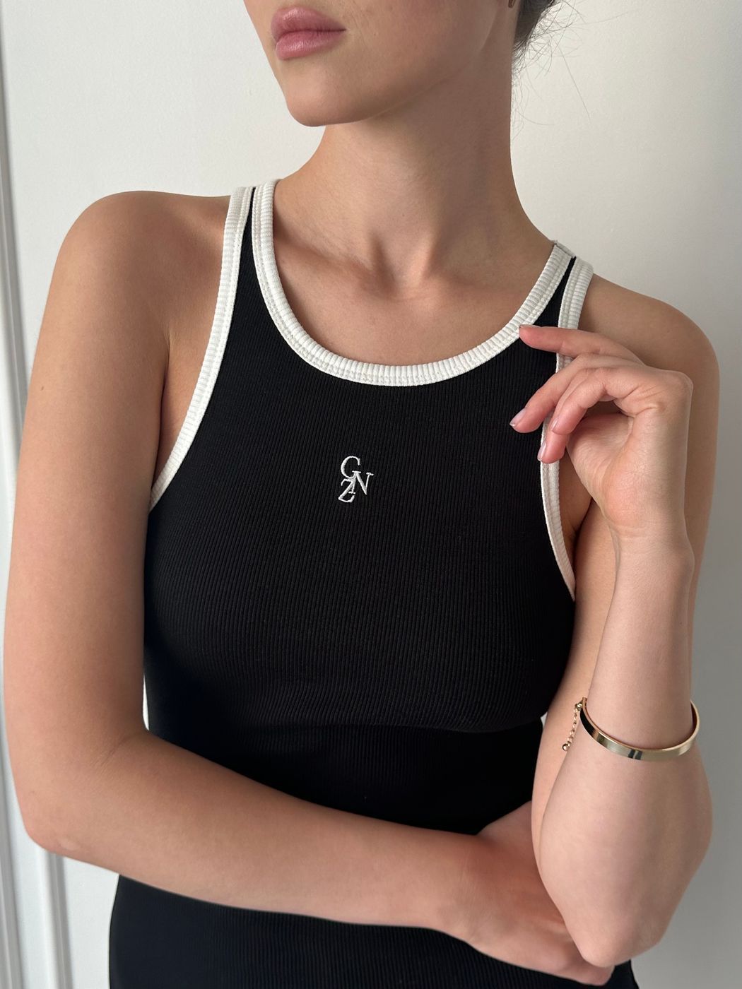 Сукня Anet short класичний виріз з окантовкою, Чорний SS26_DressAnet_Black_S-M фото