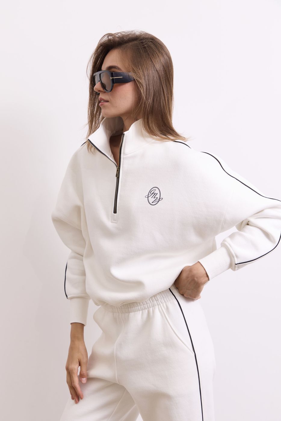 Світшот Warm Essentials Half Zip, Молочний FW27WE_HZip_Milk фото