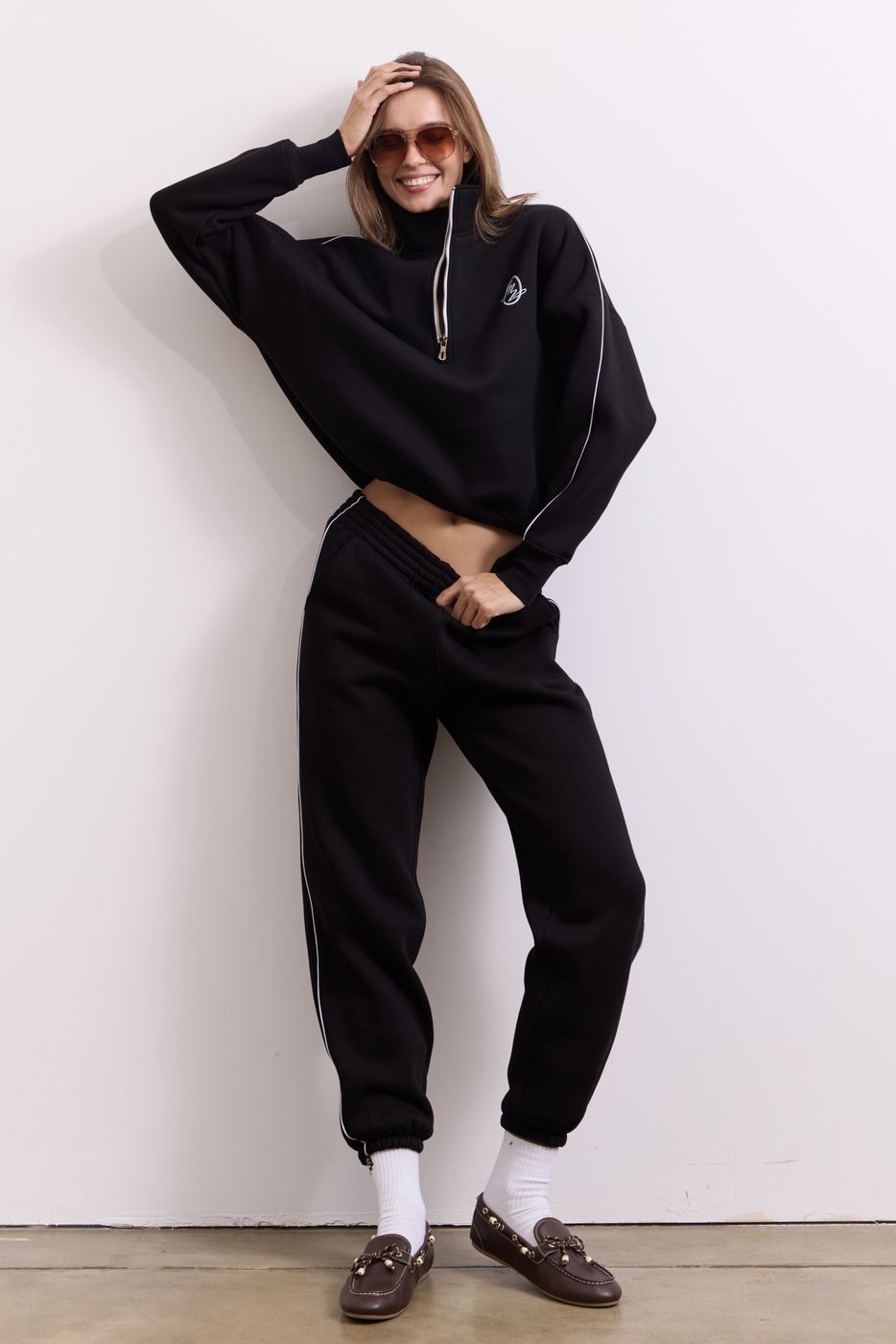 Світшот Warm Essentials Half Zip, Чорний FW27WE_HZip_Black фото