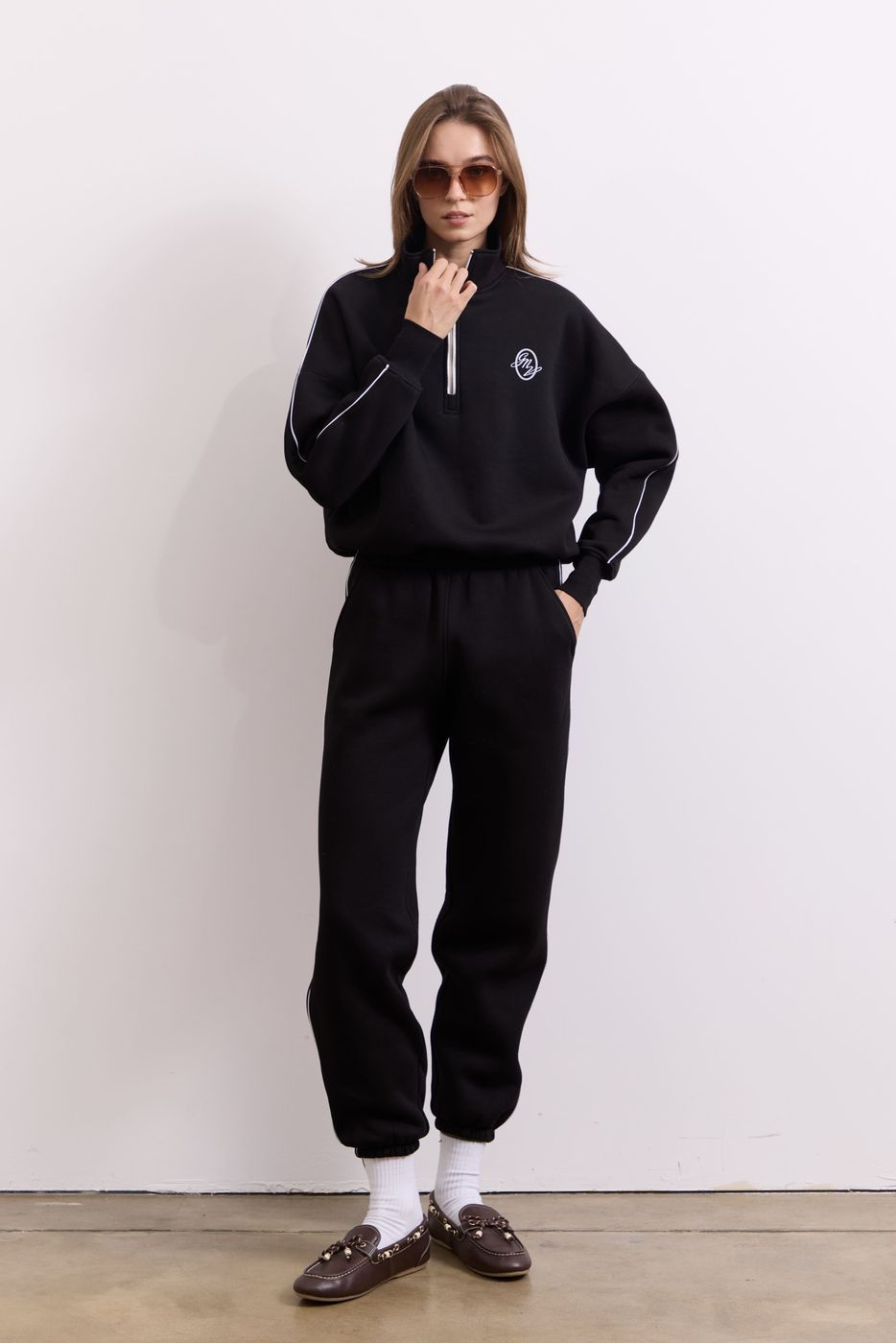 Світшот Warm Essentials Half Zip, Чорний FW27WE_HZip_Black фото