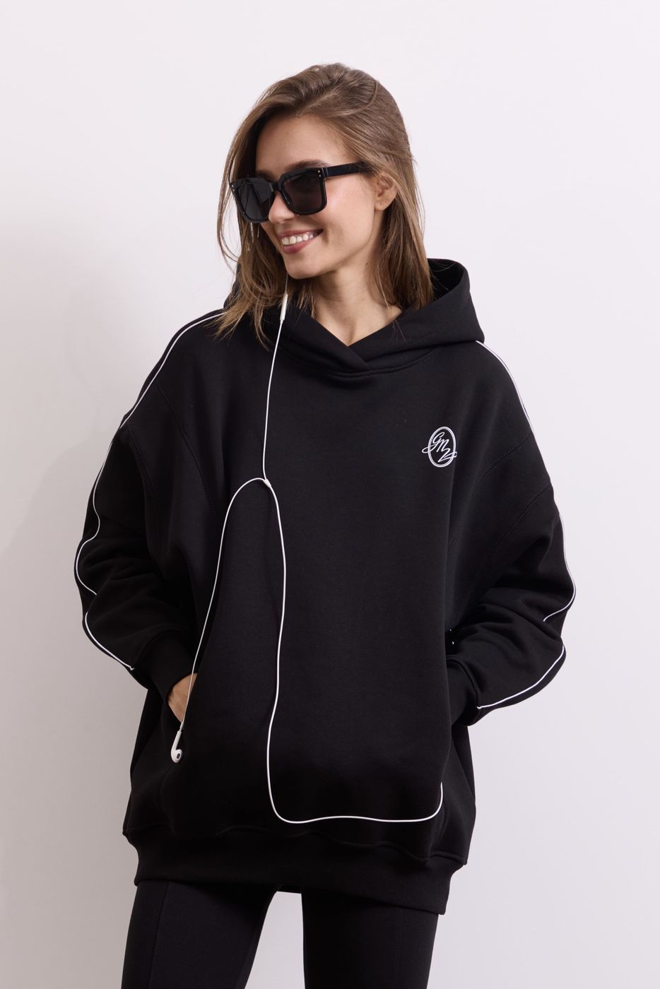 Худі Warm Essentials Long, Чорний FW27WE_HLong_Black фото
